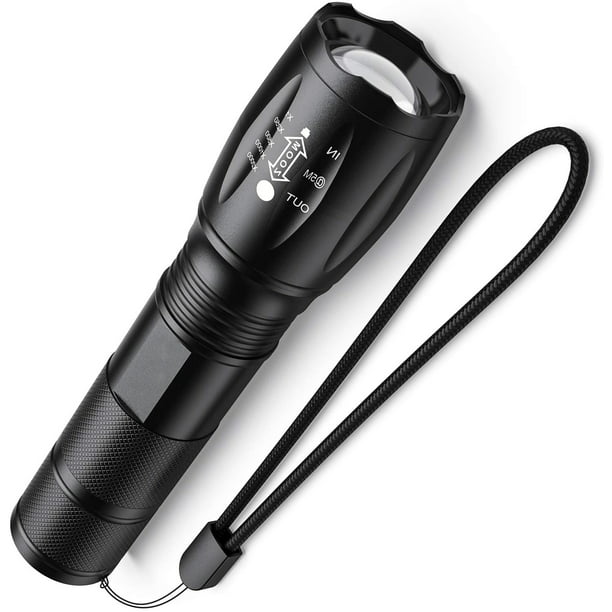 Led Flashlight Rechargeable Twist Magnet Dark Gray Waterproof Torch Light 1pc